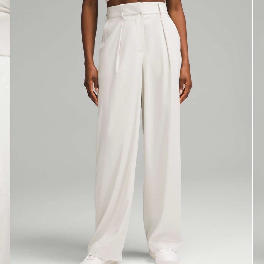 Lululemon White Wide-Leg Pants